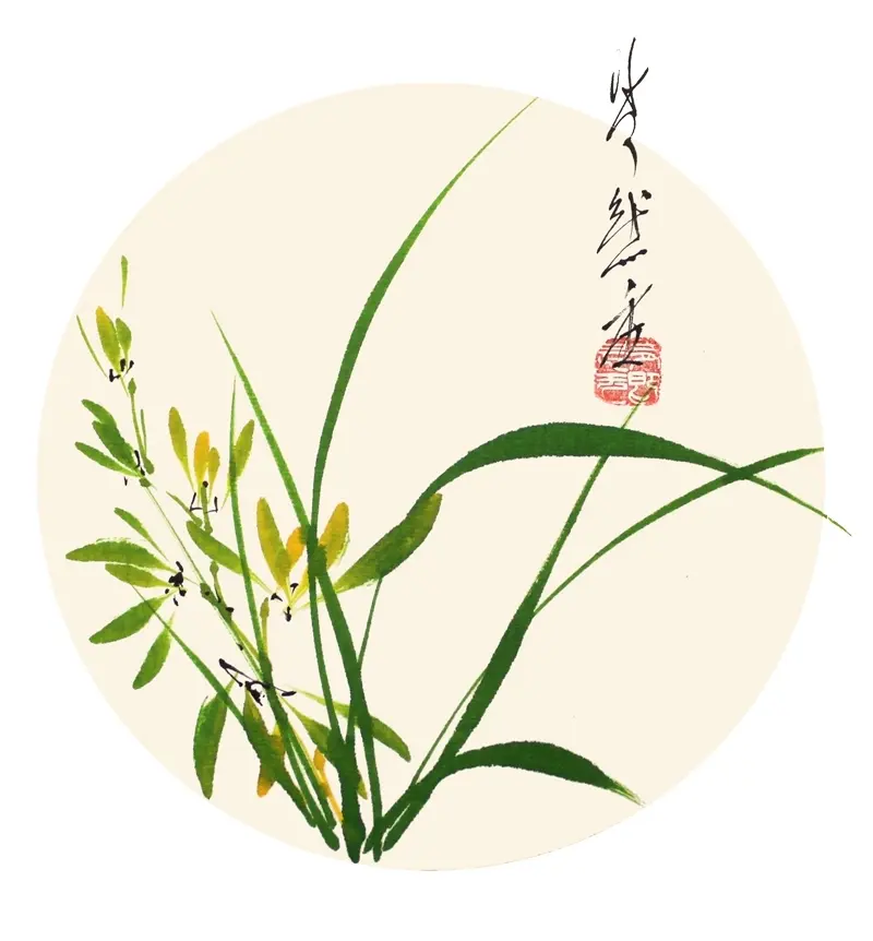 Orchid sumi-e