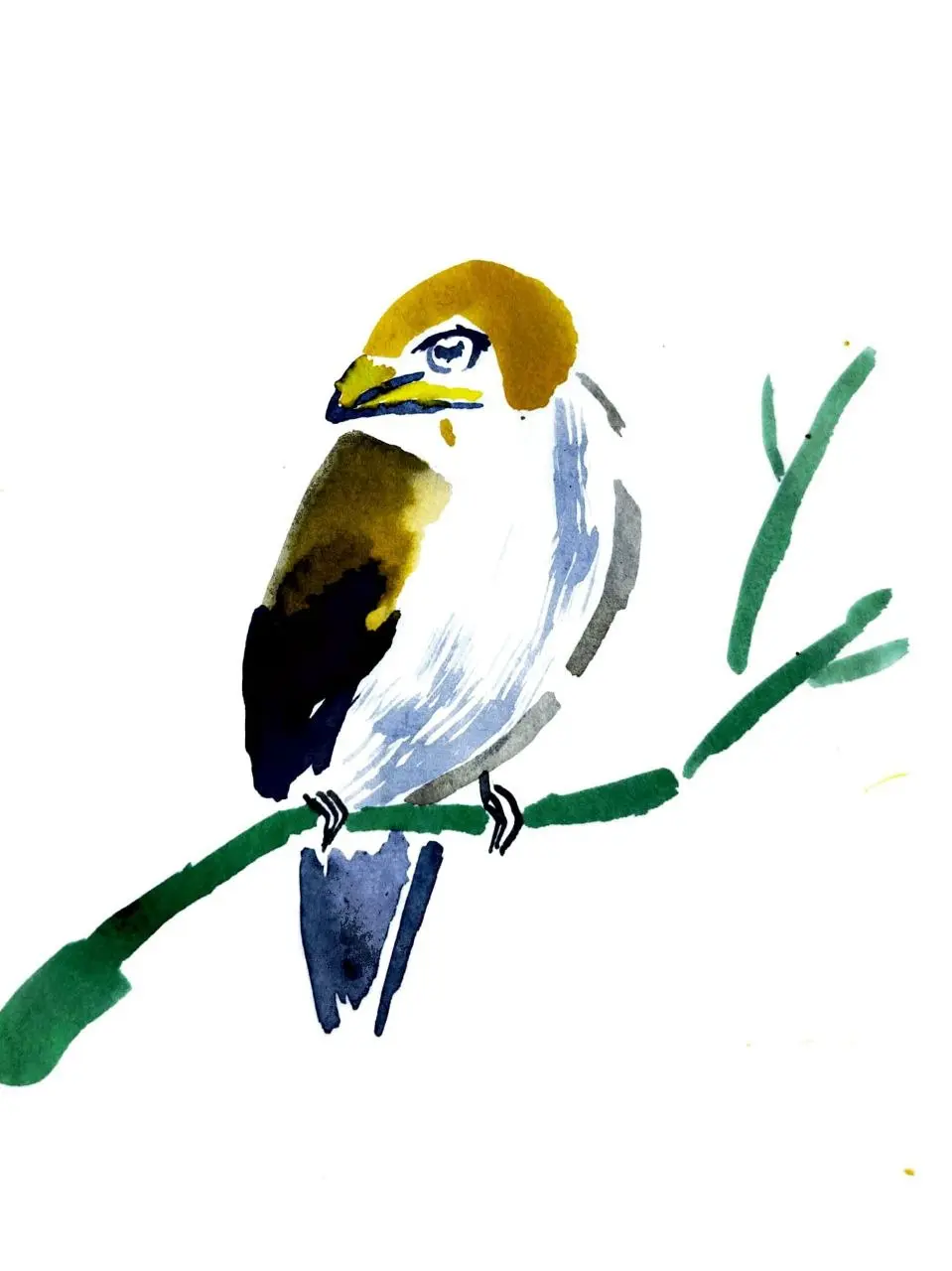 Bird sumi-e