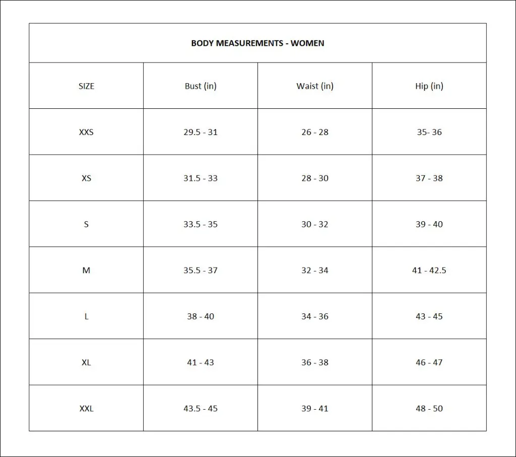 Women -Body measurement size chart for Asian In Me ( squared).webp