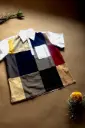 Chovgan Shirt | Cotton Men's Multicolor Upcycled Fabric Polo-Shirt | Ball Game Shirt | Size-XL