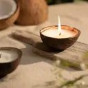 Coconut Shell Candle Diya | Eco-Friendly Scented Soy Wax (Set of 2)