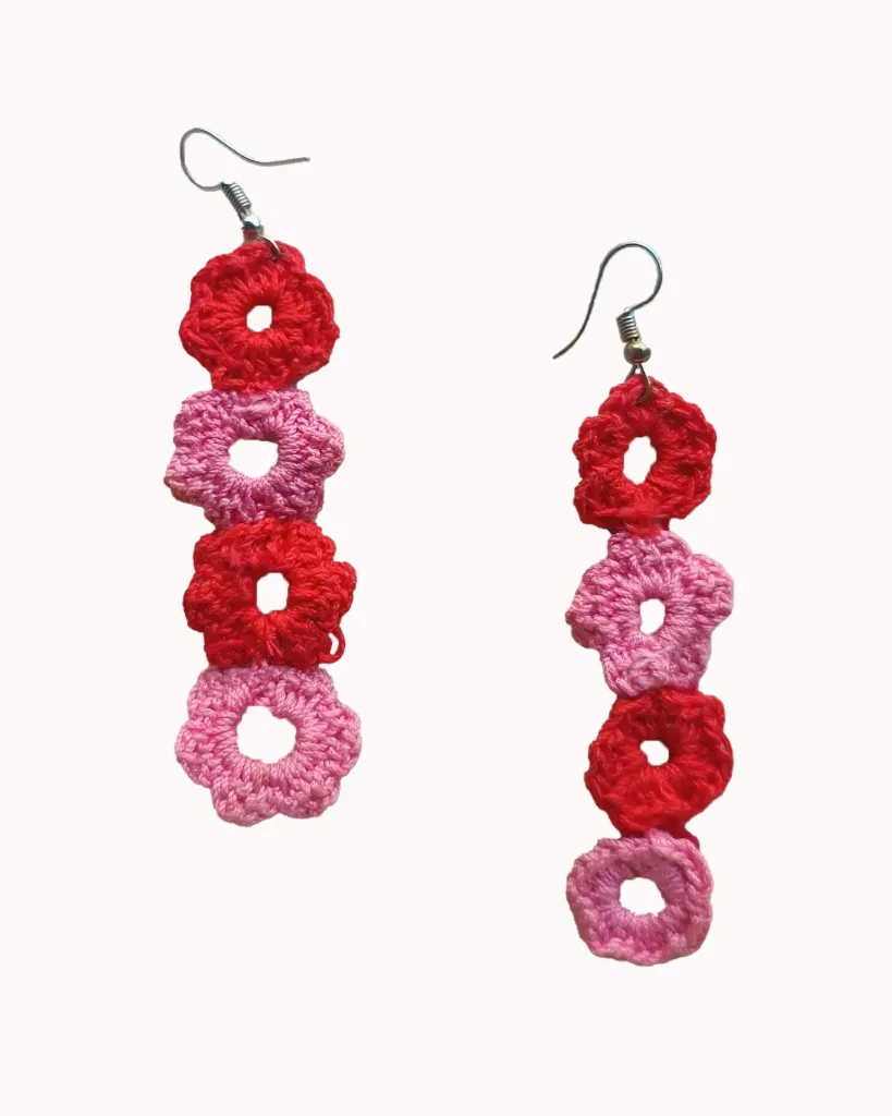 Pink Sky | Hand-crochet earrings