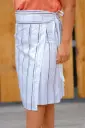 Laos Wrap Skirt | Cotton-Linen Women's White Wrap Skirt | Asian In Me