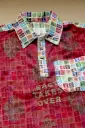 Chovgan Shirt | Cotton Men's Red Hand-Embroidered Polo-Shirt | East Takes Over | Size-L